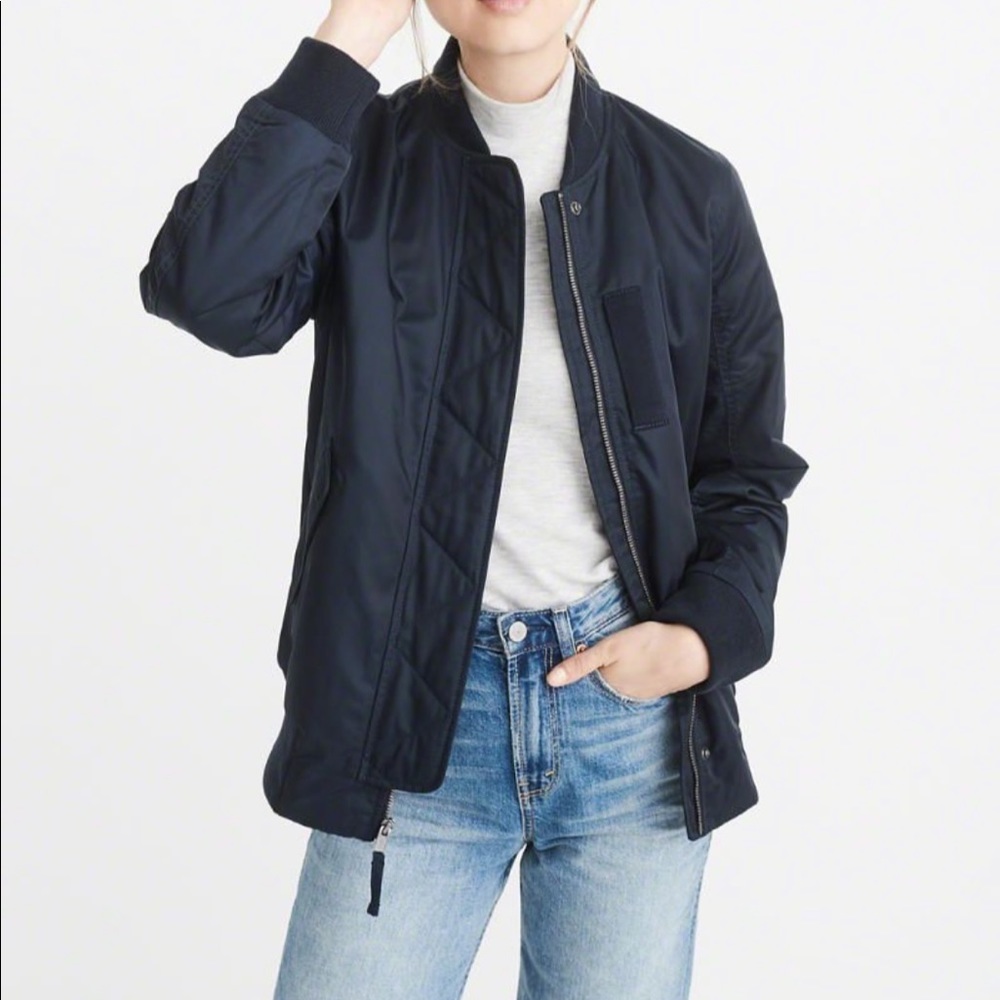 Winter jacket bomber jacket size small A&F navy